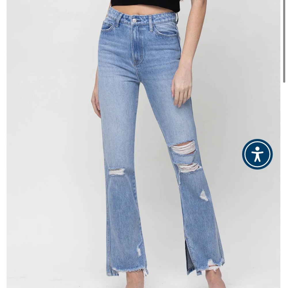 Vervet light wash distressed jeans. Bought from Revolve.